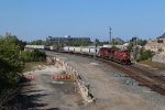 After changing crews at Oakwood, CP's train 140 rounds the curve as it heads for the tunnel